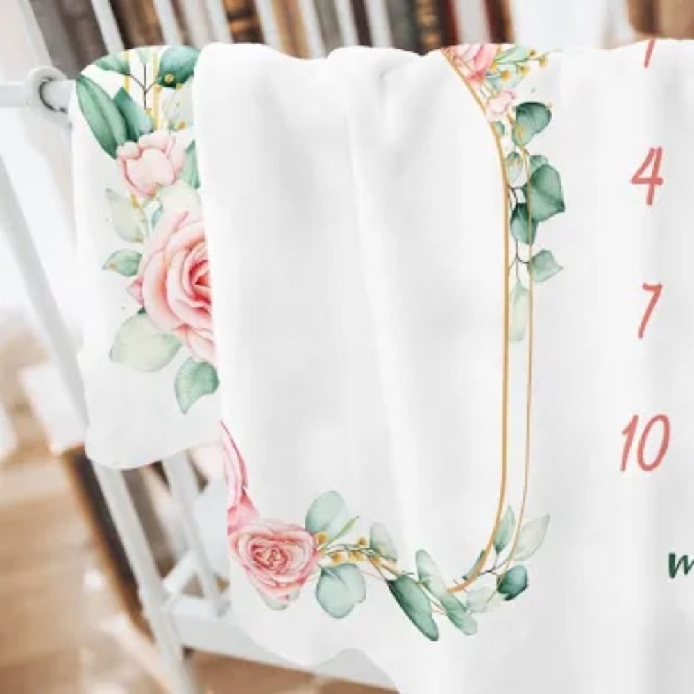 Baby growth photo blanket